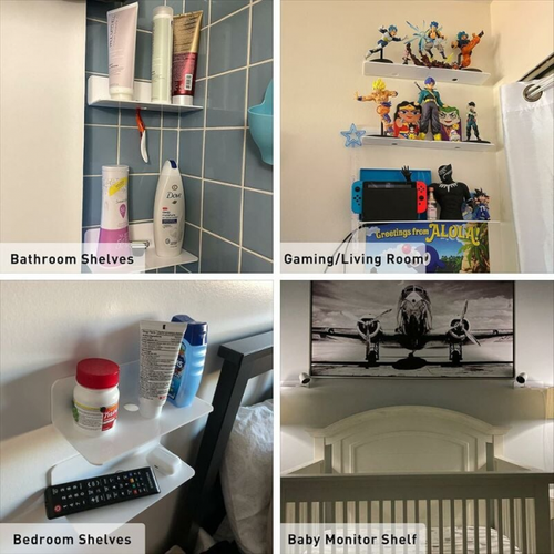 Ensemble De 2 Étagères Murales Blanches, Agrandissez L'espace Mural - Étagères Murales De 9 Po