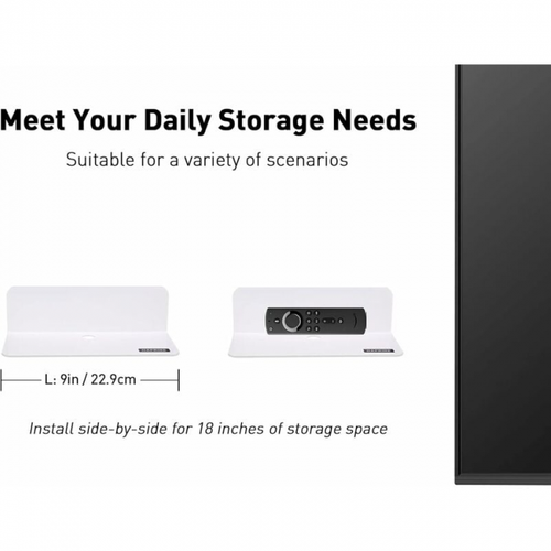 Ensemble De 2 Étagères Murales Blanches, Agrandissez L'espace Mural - Étagères Murales De 9 Po