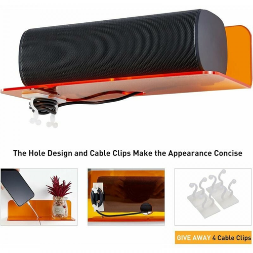 Lot De 2, Agrandissez Facilement Votre Espace Mural - Petit Support Mural Adhésif En Acrylique