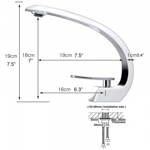 Robinet De Salle De Bain Courbé