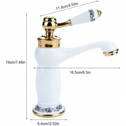 Robinet De Lavabo En Cuivre Antique - Blanc