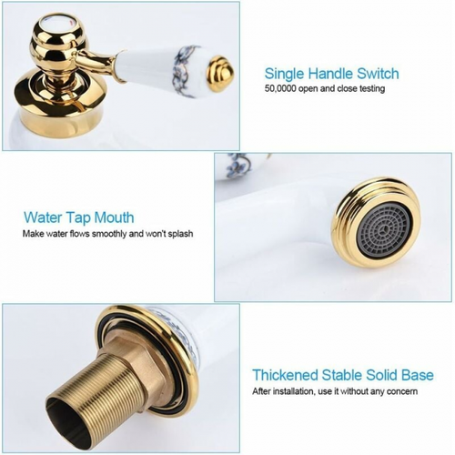 Robinet De Lavabo En Cuivre Antique - Blanc