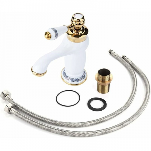 Robinet De Lavabo En Cuivre Antique - Blanc