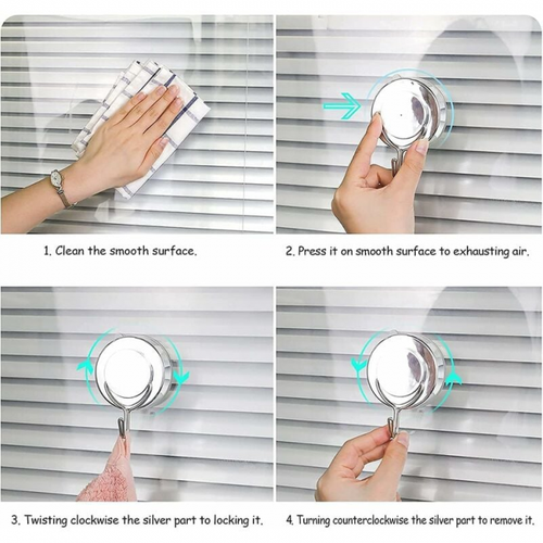 4 Crochets D’aspiration Sous Vide, Salle De Bain, Toilettes, Crochets D’aspiration De Cuisine