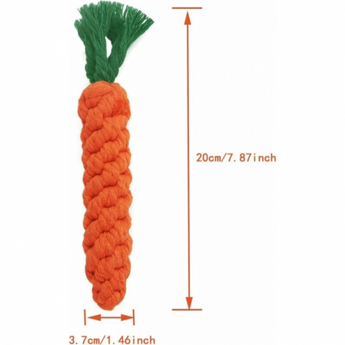 2 Pièces Jouets à Mâcher Pour Chien Carotte, Jouet Pour Chien En Corde Tressée, Jouet Pour Chien