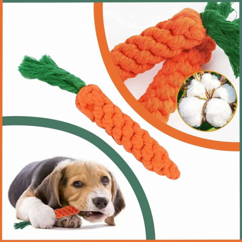 2 Pièces Jouets à Mâcher Pour Chien Carotte, Jouet Pour Chien En Corde Tressée, Jouet Pour Chien