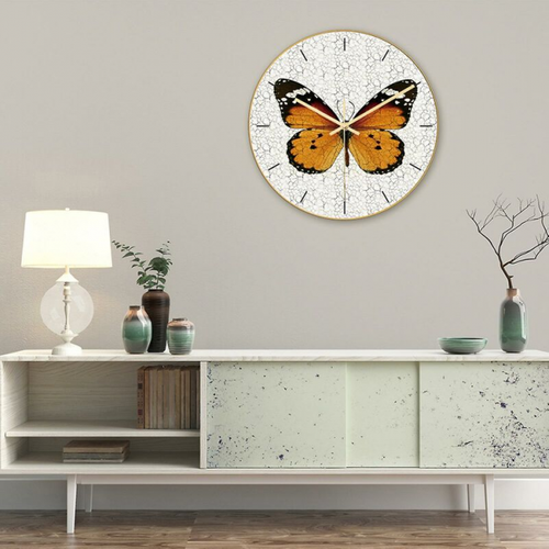 Motif Créatif Pierre Horloge Murale Acrylique Décoration De Salon