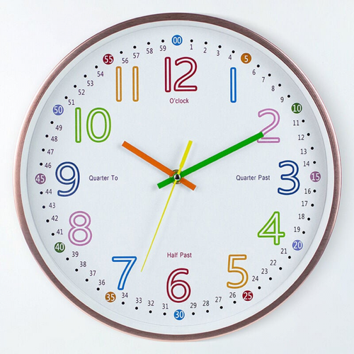 Horloge D'apprentissage Analogique Pour Enfants - Horloge Murale Pour Enfants - Horloge Murale