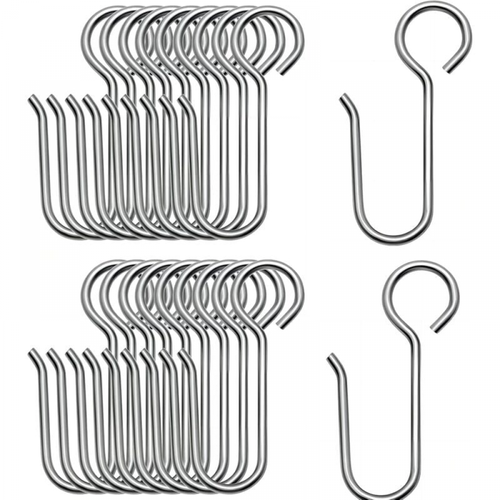 Crochets De Rideau En Métal, 20 Pièces Crochets De Planeur De Piste De Rideau De Douche En Acier