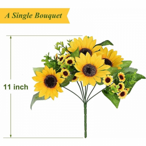 2 Pièces Artificielles Tournesol