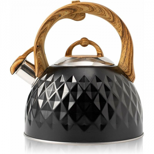 1 Pièce, Noir Bouilloire, 3l Theiere Induction, Bouilloire Sifflante, Bouilloire à Sifflet