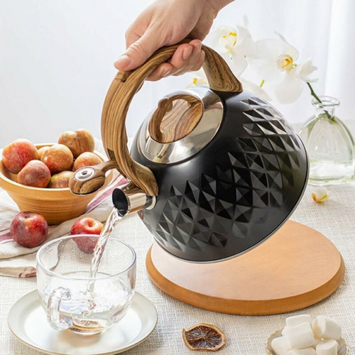 1 Pièce, Noir Bouilloire, 3l Theiere Induction, Bouilloire Sifflante, Bouilloire à Sifflet