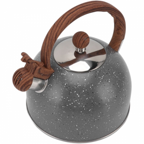 Gris Bouilloire Sifflante 2,5 L Capacité En Acier Inoxydable Théière Pour Eau Bouillante
