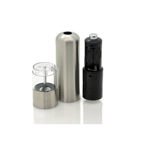 Lot De 2 Moulins à Sel Et à Poivre Électriques En Acier Inoxydable Argenté