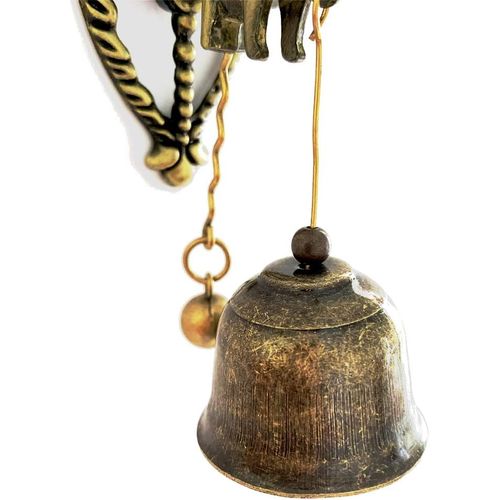 Carillon De Porte Magnétique Rétro En Métal Pour Intérieur Ou Extérieur Éléphant