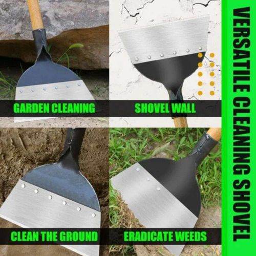 Pelle De Nettoyage De Jardin,multifonctionnelle Pelle à Gace Plate En Acier De Désherbage