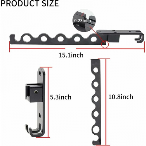 Séchoir Mural Pliable En Aluminium Noir, Séchoir à Linge Pour Salle De Bain 31.2 X 14.3 X 3.1 Cm