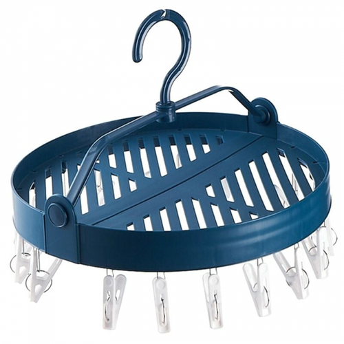 Bleu Porte-pince à Linge Pliable Support De Séchage De Linge Cintre Goutte à Goutte Pour Serviett