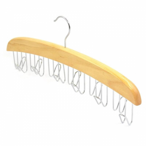 Robe Stockage Cintre 12 Crochets Bois Multifonctionnel En Bois Ceinture Cintre Ceintures Support