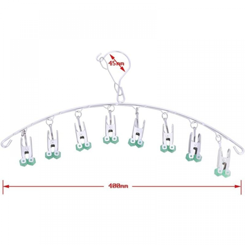 Vert 2pcs Cintre De Séchage En Acier Inoxydable, Suspension Séchage Rack Avec 8 Pinces