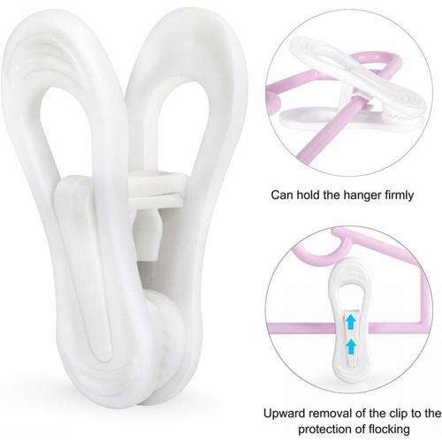 24pcs Pince à Cintre De Revêtement - Pince à Doigt De Serrage Forte Pour Cintre En Plastique