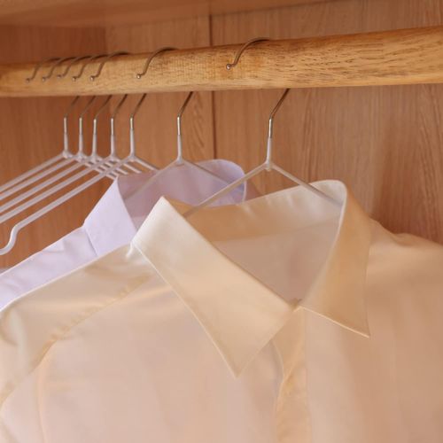 Cintres Blanc  En Métal Revêtus De Caoutchouc Premium - Lot De 20, Gain De Place, Organisation