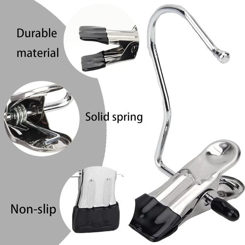 20 Pièces Crochet à Linge Portable Métal, Pinces à Linge En Métal Antidérapantes, Clips De Cintre