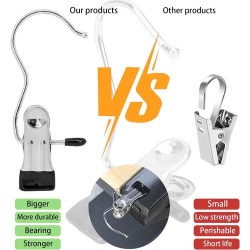 20 Pièces Crochet à Linge Portable Métal, Pinces à Linge En Métal Antidérapantes, Clips De Cintre