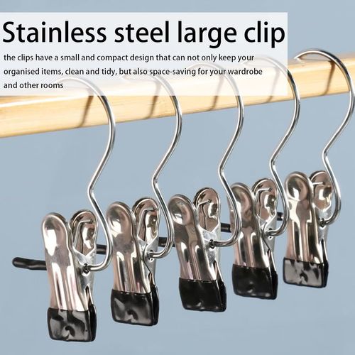20 Pièces Crochet à Linge Portable Métal, Pinces à Linge En Métal Antidérapantes, Clips De Cintre