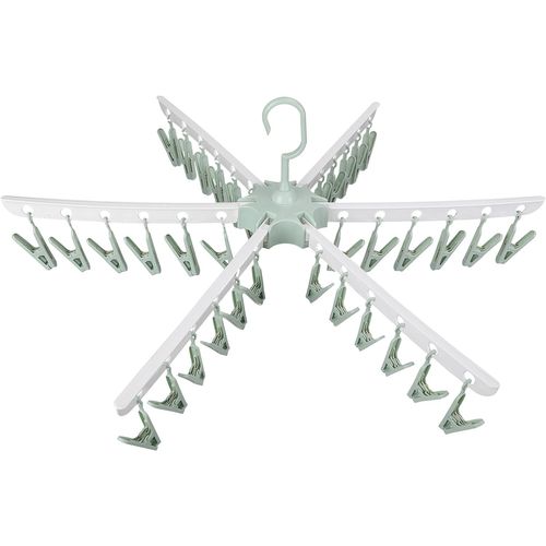 Pliable Séchoir Tourniquet, L'épingle à Linge,  Chaussettes, 36-clips Pinces à Linge Cintre Plast