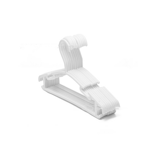 Cintres Pour Bébés En Plastique Blanc - Lot De 10 Cintres Enfants Antidérapants, Cintre Bébé