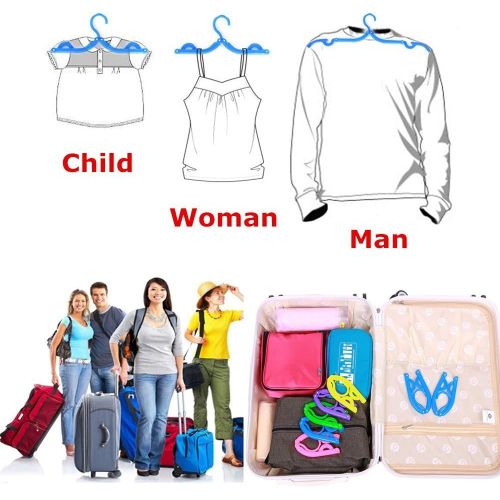 10 Pack Cintres Pliables Portable En Plastique V¨ºtements Voyage Cintre Avec Anti-d¨¦rapant