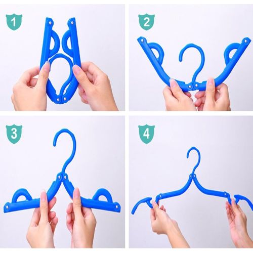 10 Pack Cintres Pliables Portable En Plastique V¨ºtements Voyage Cintre Avec Anti-d¨¦rapant