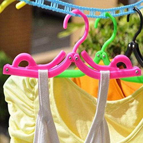 10 Pack Cintres Pliables Portable En Plastique V¨ºtements Voyage Cintre Avec Anti-d¨¦rapant