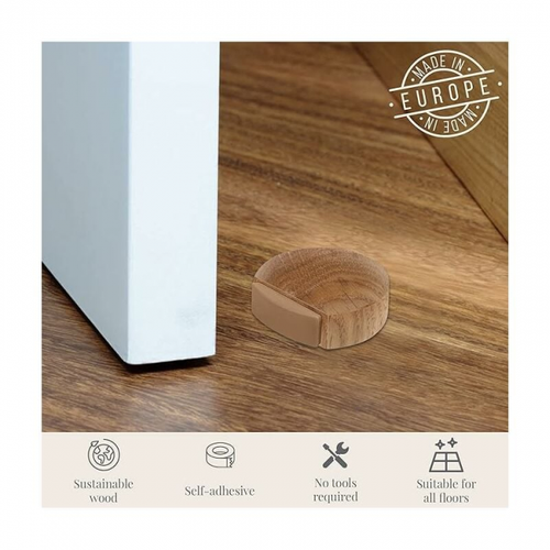 6 Pièces Arrêts De Portes - Butée De Porte Adhesive En Bois Pour Sol Et Parquet – Stop Porte Adhé