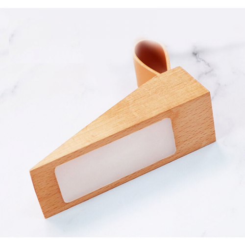 Cale Porte Sol, 2 Pièces 12*3.5*3.5cm Hêtre Cale Porte Avec Coussinet En Silicone Antidérapant