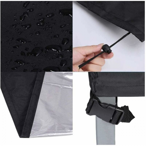 Noir,200 X 200 X 85 Cm Housse De Salon De Jardin,housse De Protection Rectangulaire 420d Housse