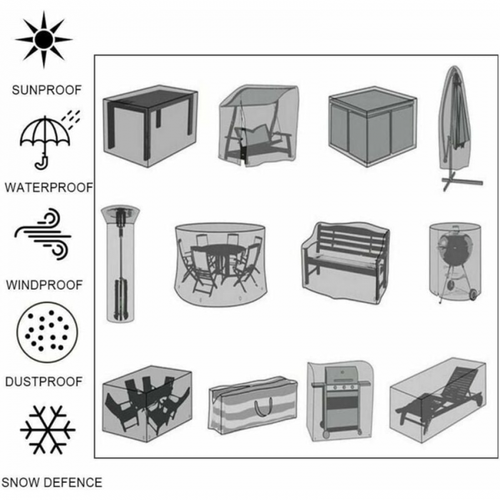 115 X 115 X 70 Cm Housse De Mobilier D'extérieur,bache Imperméable Coupe-vent Anti-uv,housse