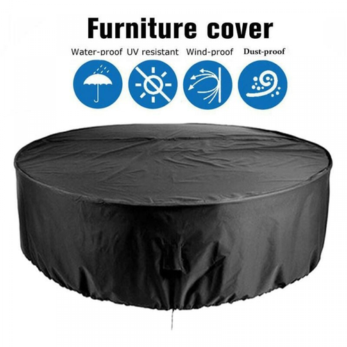 Noir 120x75cm Housse Table De Jardin Ronde Housse Protection Table Jardin Imperméable Anti-uv