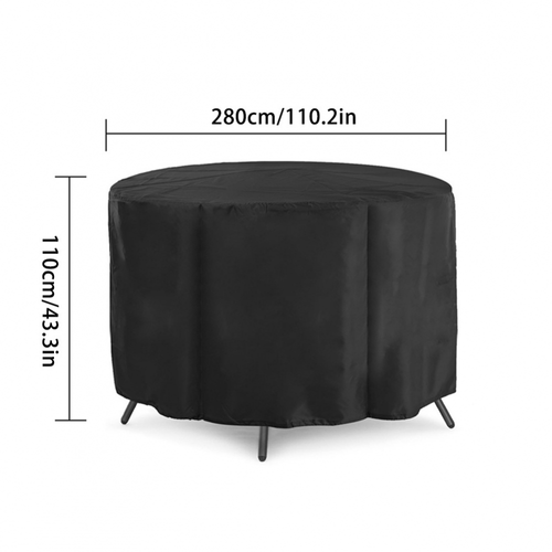 Noir 120x75cm Housse Table De Jardin Ronde Housse Protection Table Jardin Imperméable Anti-uv
