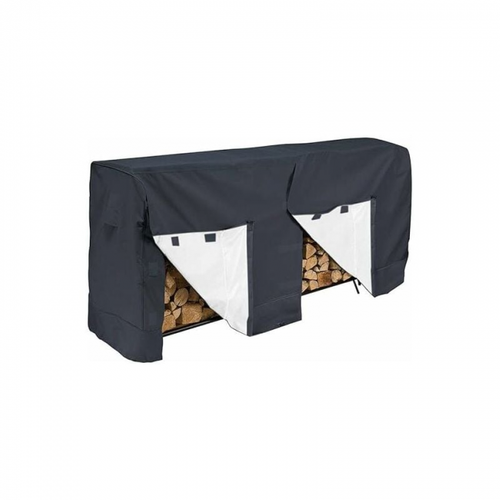 250x65x110cm Housse Pour Râtelier De Bois De Chauffage, 8ft En Tissu 210d Durable Et Imperméable
