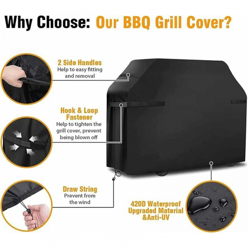 76*66*110cm Housses Pour Barbecue Housse De Barbecue Étanche Couverture De Barbecue Coupe-vent