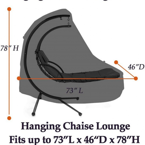 185x116x198cm Housse De Chaise Longue Suspendue En Tissu Oxford Pour Balancelle De Jardin