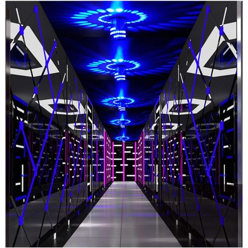 Applique murale LED bleue 3 W, éclairage de salle de bain, applique murale