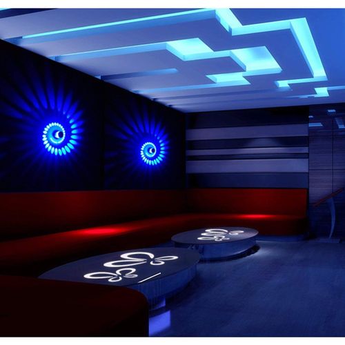 Applique murale LED bleue 3 W, éclairage de salle de bain, applique murale