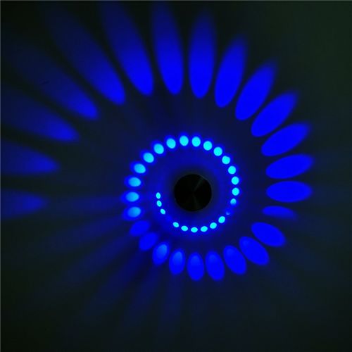 Applique murale LED bleue 3 W, éclairage de salle de bain, applique murale