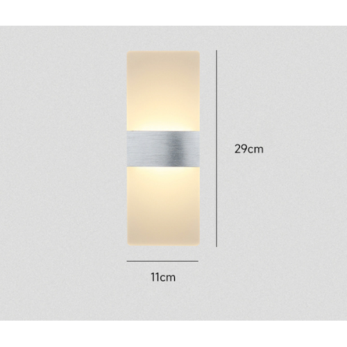 Argent 1 Pack Applique Murale Interieur 12w LED Lampe Murale Designe Créatif Décoratif Pour Cham