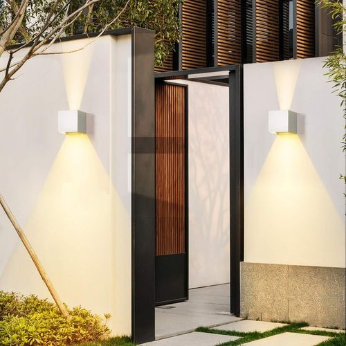 Blanc 6w ，1 Pack Applique Murale Exterieur Interieur LED Lampe Murale Extérieures Moderne  Blanc