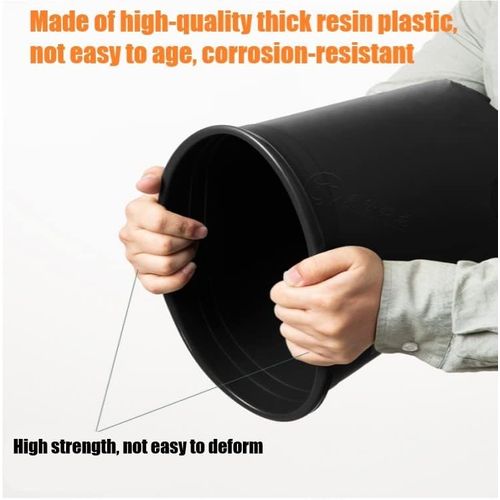 16*12cm,  Diamètre 16cm , 1 Pièce Pot De Fleur En Plastique, Pot De Fleur Épaissi Noir Gallon