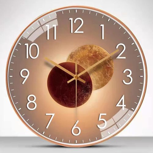 Brun 30cm Horloge Murale Design Moderne Silencieuse, Horloge Murale Mute Silencieuse Pendule Murale